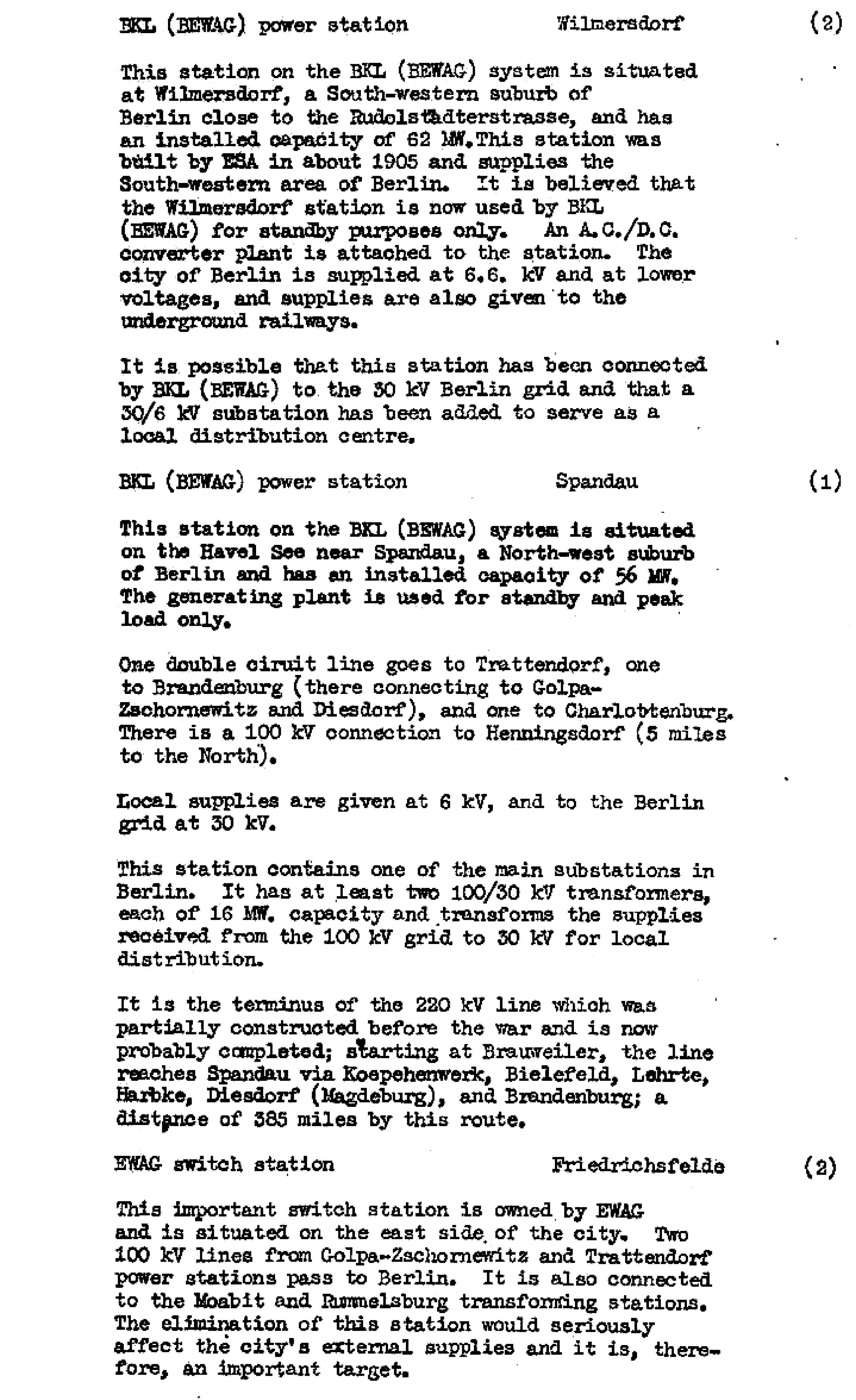 Die Ziele der alliierten Luftangriffe in Berlin im Zeiten Weltkrieg im Bomber's Baedeker - Originaldokument Seite 37