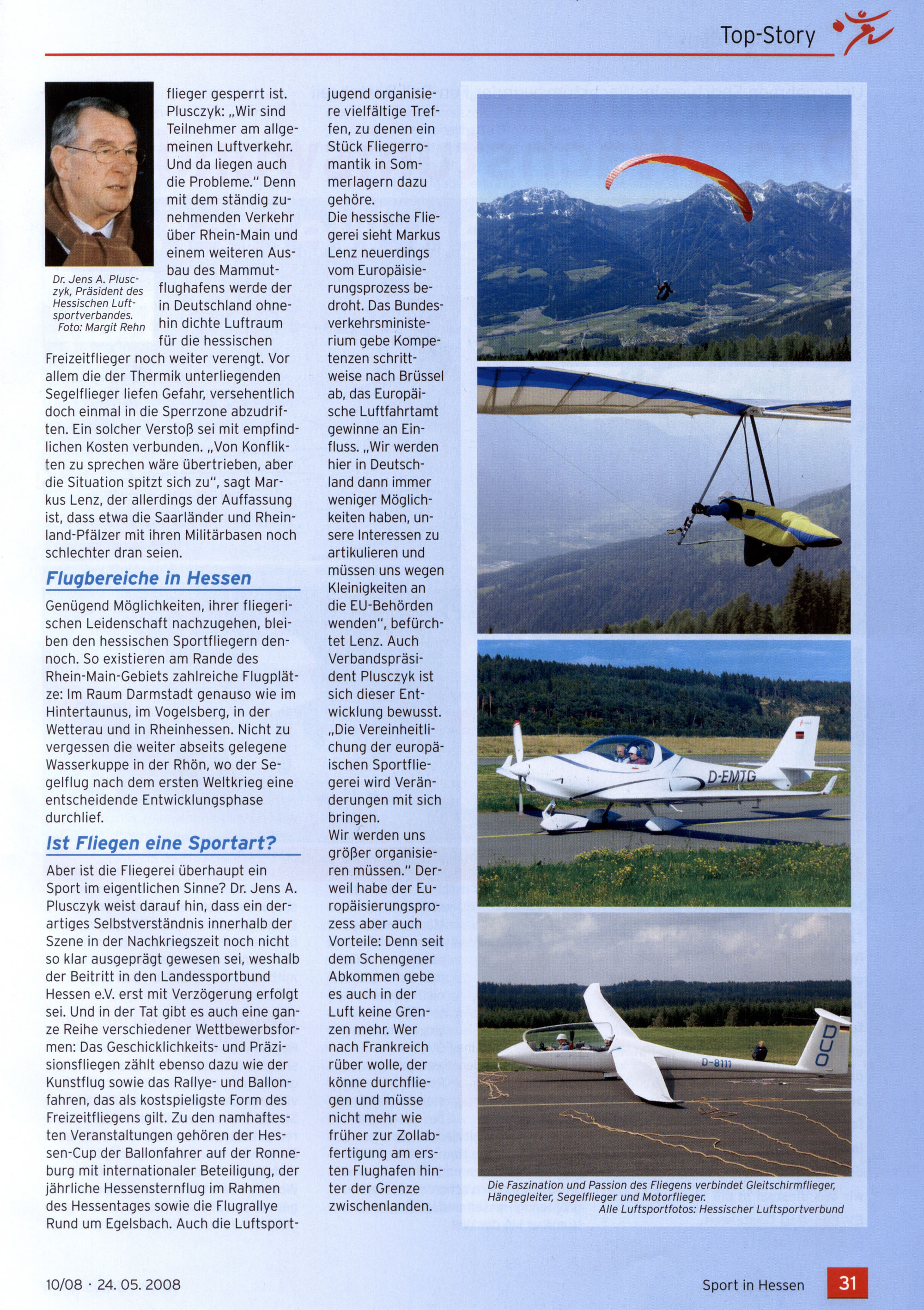 Interview mit Markus Lenz, Pressesprecher des Deutschen Aero Club für den Landesverband Hessen